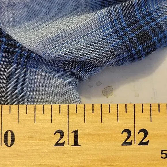 Bass 2 Pack Red Blue Plaid and Stripes Peasant Tops Women Size M - Picture 5 of 8